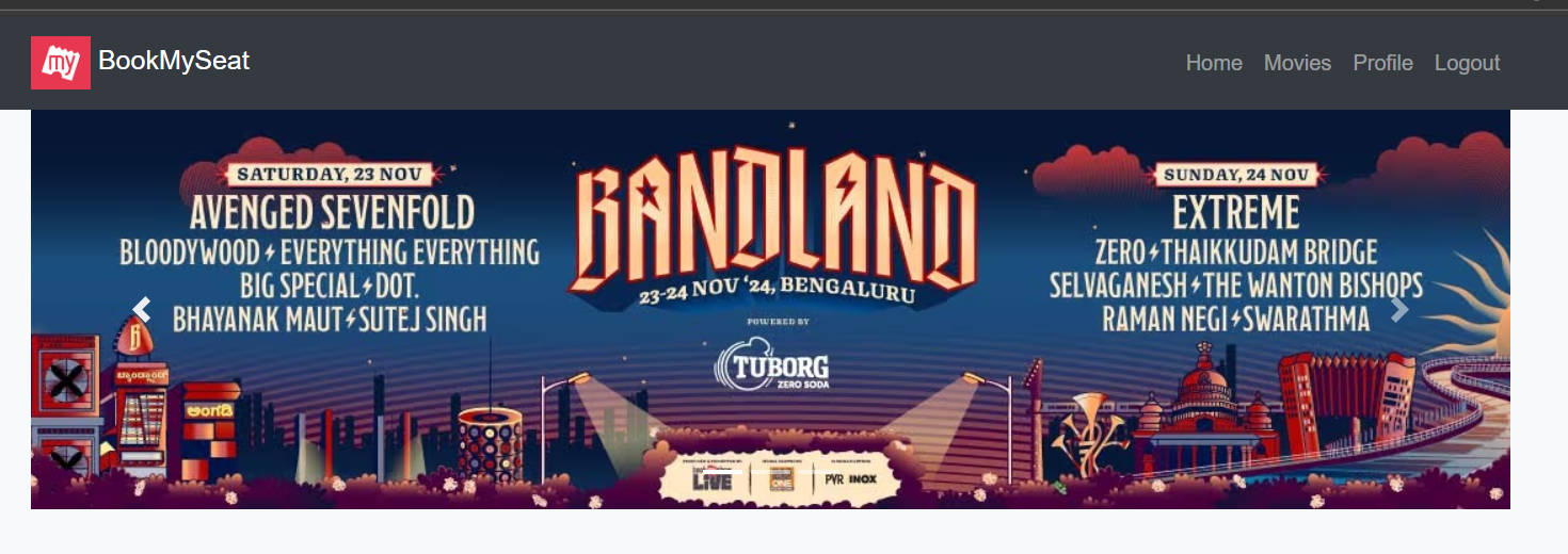BookMySeat project screenshot
