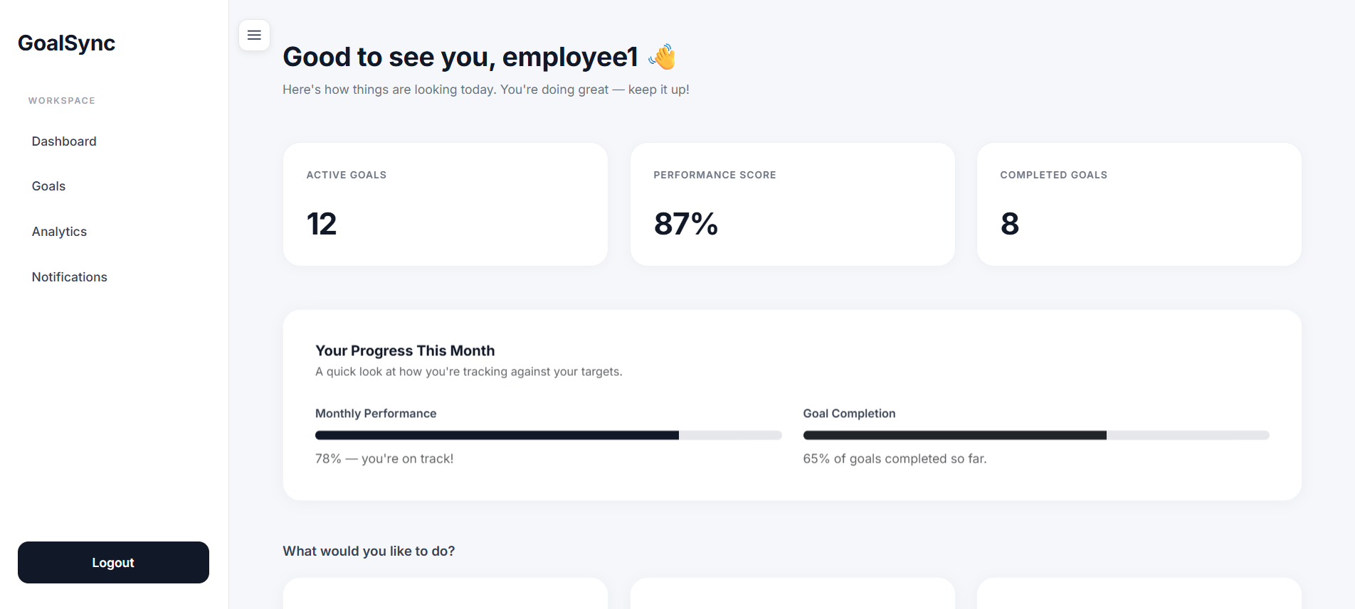 GoalSync Performance Management Platform